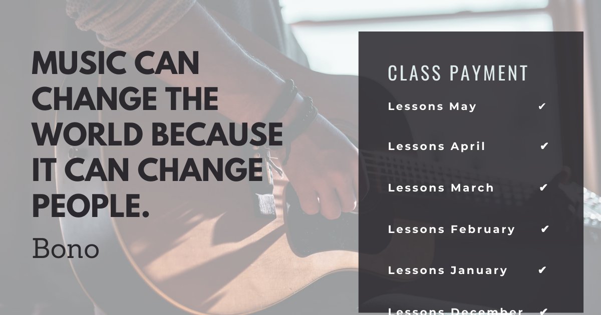 monthlypro's tweet photo. Collecting payments for reoccurring #musiclessons can be difficult. With MonthlyPro, it's as quick and easy as can be! #musicteachers #music #lessons #payment https://t.co/ASXJbLdoxs