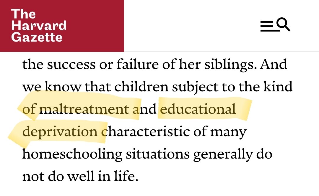 Here she goes calling homeschooling "maltreatment and educational deprivation" again"Many" [Citation Needed]Who wants to tell her about that maltreatment and educational deprivation in government schools?