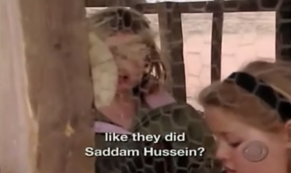 "Are they, like, gonna them, like they did Saddam Hussein?"