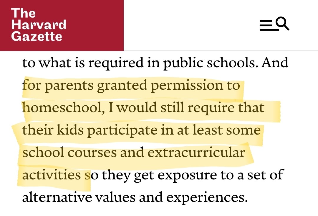 Even if you are approved to homeschool, she "would still require that their kids participate in some school courses and extracurricular activities."That wouldn't be homeschooling.That's authoritarianism.