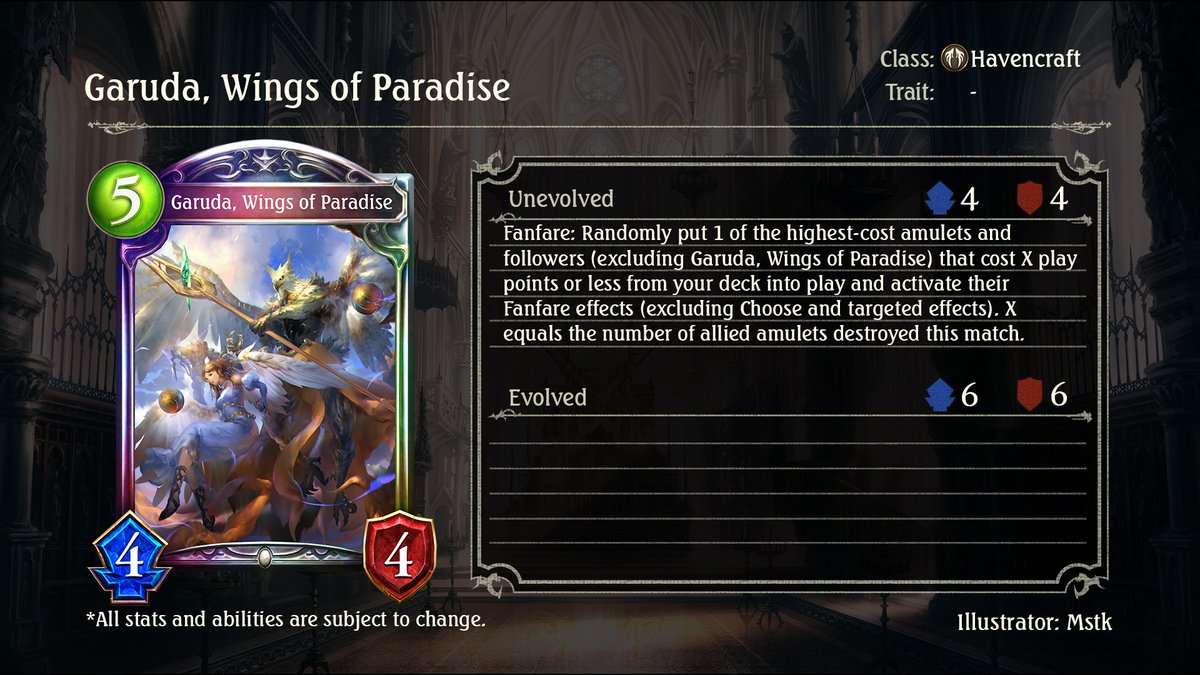 Shadowverse On Twitter New World Uprooted Card Reveals Garuda Wings Of Paradise Formbender These Havencraft Cards Are Part Of The World Uprooted Additional Card Set Additional Cards Will Be Released After The