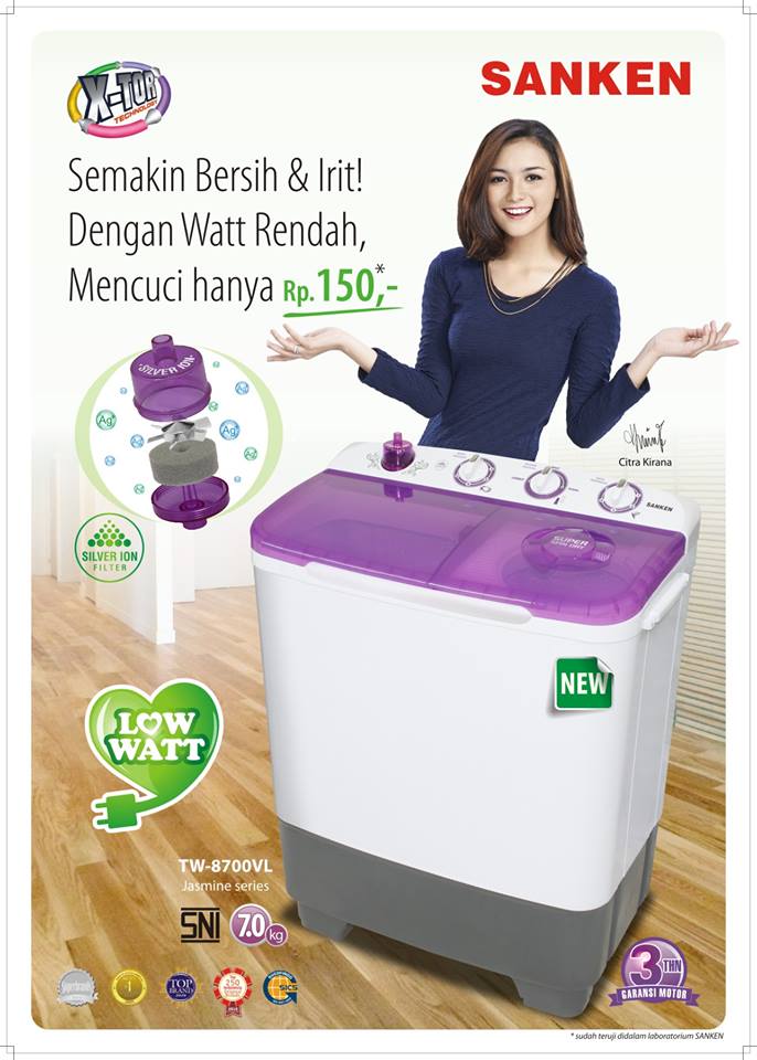 ServiceSanken's tweet photo. Mesin cuci 2 tabung SANKEN tidak sekedar digunakan saja. Tapi mesti dirawat agar bisa mencuci tetap bersih. Bersihkan tabung pencuci dengan pemutih.  Tabung bersih mencuci ikut bersih.
#mesincuci
#sanken https://t.co/eewqV5JnNx