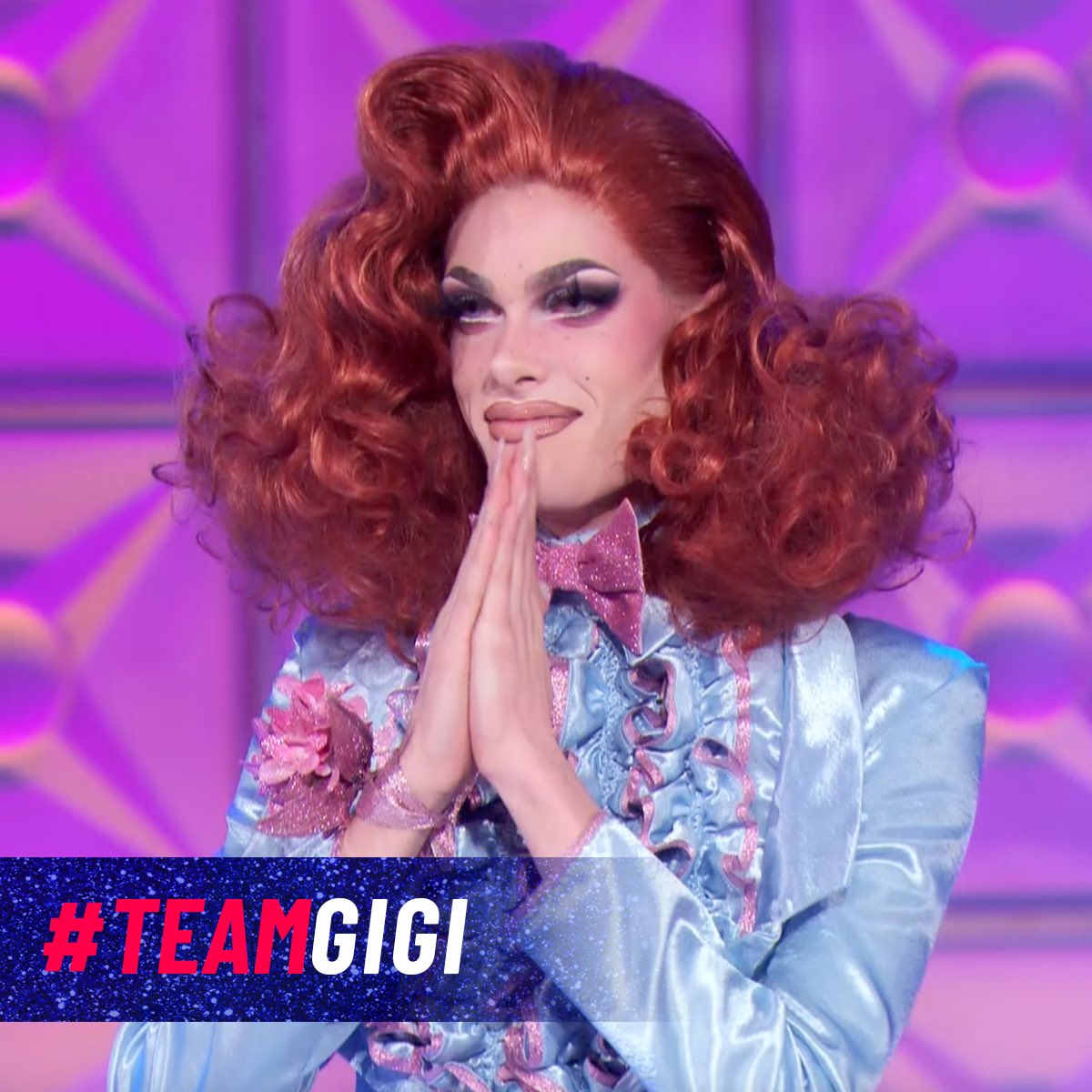 WorldOfWonder's tweet photo. Are you #TeamGigi? 👑 

Retweet, like, reply, and spam the hashtag if you want @thegigigoode to snatch the #DragRace crown! 💋 https://t.co/pyJlB0GJbL