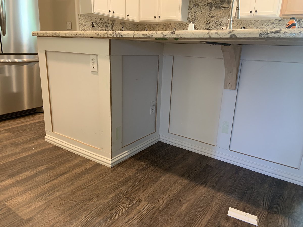 xjohnnylargex's tweet photo. The island is coming along and stairs turned out great if I do say so. #handyman #remodel #punkrockhandyman #mackerforlife #punkrock @Family_Handyman @HomeDepot @Lowes https://t.co/ARv0E6xj7H