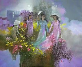 Bitcoin21M_BTC's tweet photo. " traditional costume "  Tranh vẽ tà áo dài truyền thống của phụ nữ Việt Nam. Quá đẹp❤

Sưu tầm #vietnam #world #vietnamese https://t.co/6JLUMSa6ZN
