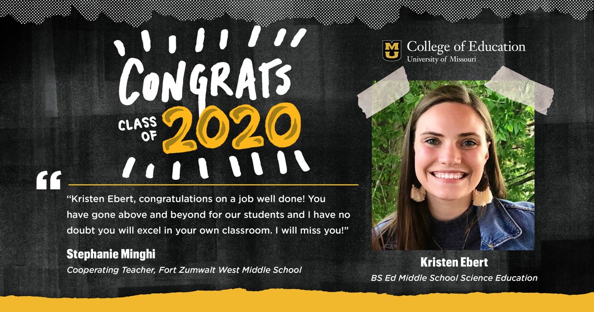MizzouEducation's tweet photo. What are cooperating teachers saying about the #MizzouEdMade Class of 2020? 🐯#MizzouMade🐯 https://t.co/D4bJ4MQ28m