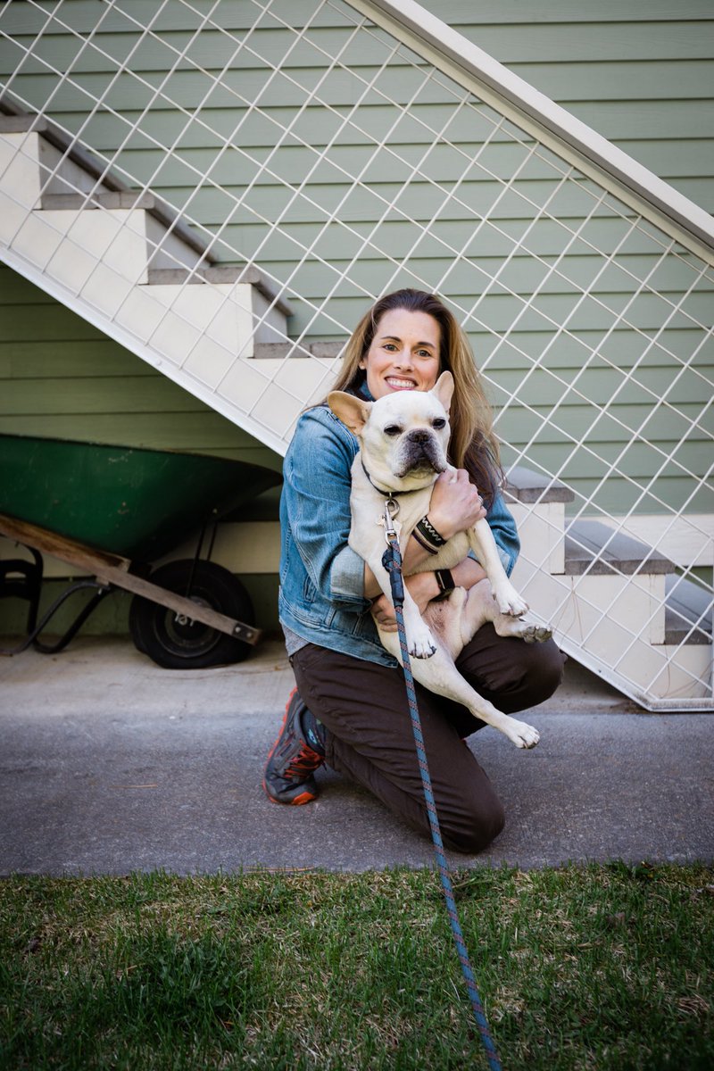 Me holding a very unhappy looking Batpig