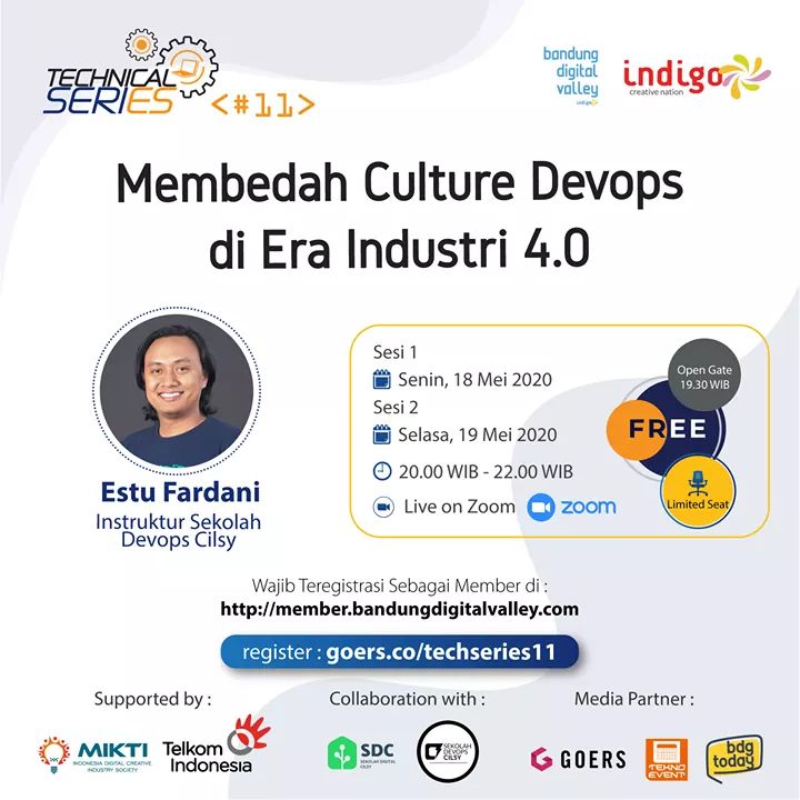 _gyeongja's tweet photo. Yuk mulai jadi DevOps Engineer dengan gabung di webinar Technical Series #11 “Membedah Culture DevOps di Era Industri 4.0” Daftar sekarang dan dapatkan Ilmunya.
#freecoworking #bandungdigitalvalley #TechnicalSeries11 #DevOps #webinar #webinardevops #programmer #techstartup https://t.co/DtRpTb0dYH