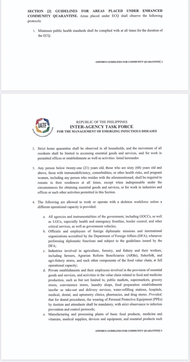 manilabulletin's tweet photo. READ: IATF guidelines for areas under enhanced community quarantine | via @GenKabiling 
https://t.co/Jow3Peq9XA