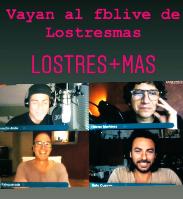 alinemayela's tweet photo. Ya inició el fblive de @lostresmas con @iambetocuevas https://t.co/mU2PtcRUOf