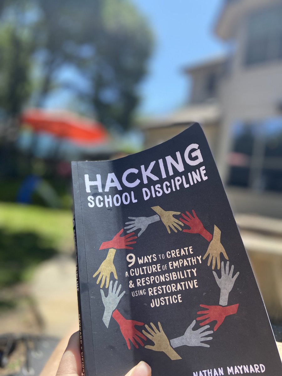 This book deserves portrait mode.  #HackingSchoolDiscipline brings the right things into focus: relationships, relationships, & relationships.  Keep those in focus, and the rest will follow...even at a distance.  @NmaynardEdu @WeinsteinEdu @BehaviorFlip  #distancelearning