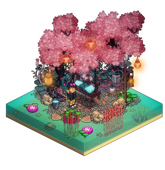 MendozxHabbo's tweet photo. La islita que creé para @LinetteHolos  ya que ella me inspiró a hacer esto :)
#habbo #pixelart https://t.co/pnZKdnp682