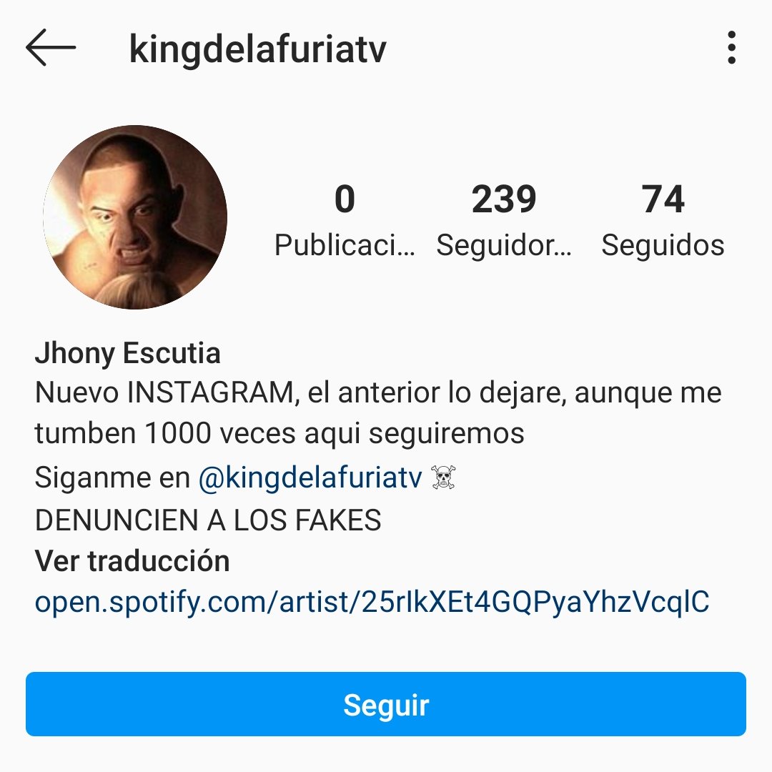 lauraaMFC's tweet photo. Acá está el nuevo instagram de Johnny Escutia, a este tipo le vale verga todo. https://t.co/OUit89qIai