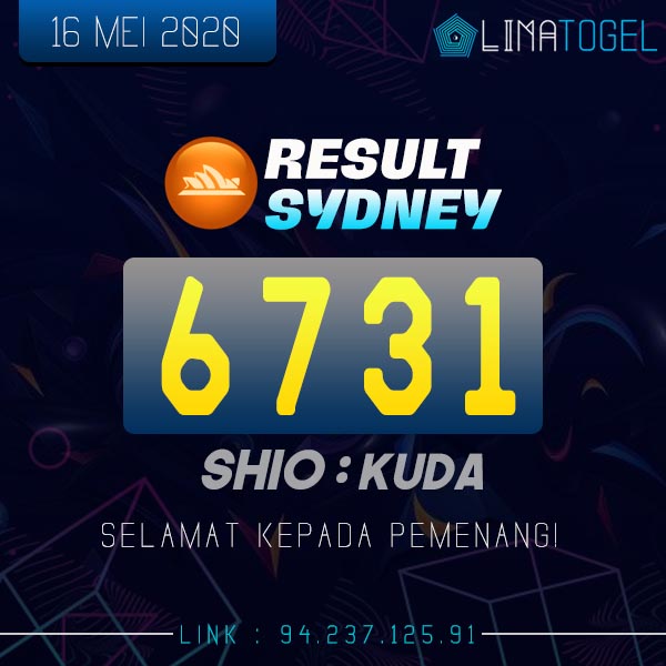 FotoSeksi5's tweet photo. Result SYDNEY Hari Ini, 16 Mei 2020
☎ Whatsapp : +6281294489274
☎ Line : LIMATOGEL

Link daftar : http://94.237.125.91/

#limatogel #idnplay #idnlive #papua #togeljitu #bandarcasino #togelsingapore #togelhongkong #togelsydney #togelonline #bandartogel #juditogel #dirumahaja https://t.co/geytJtWsW8