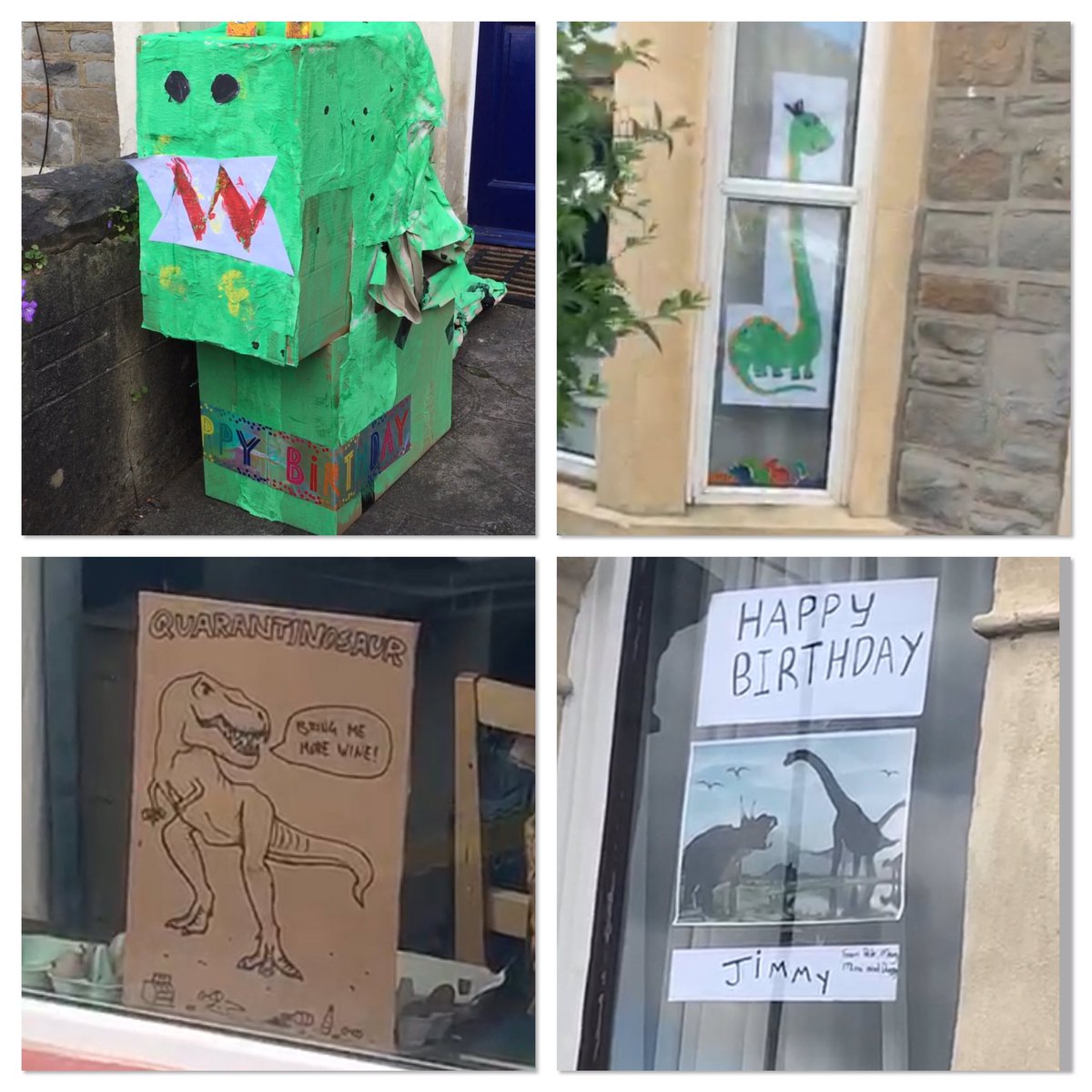 drpoco's tweet photo. Yesterday was my dinosaur-crazy son’s 5th birthday. No party obviously, but the neighbours did us proud and we had a great dinosaur hunt 🦕🦖 https://t.co/QogcCUEzYV
