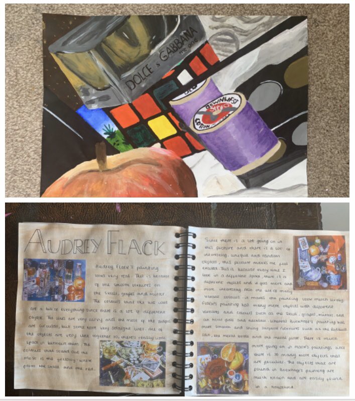 Another fabulous Year 9 Audrey Flack inspired still life painting.