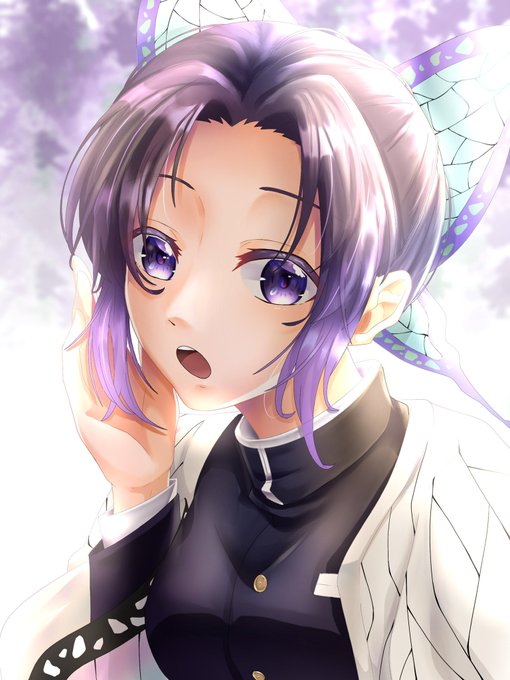 東雲しの🐯さんがTwitterに投稿した胡蝶しのぶ(鬼滅の刃)のイラスト。