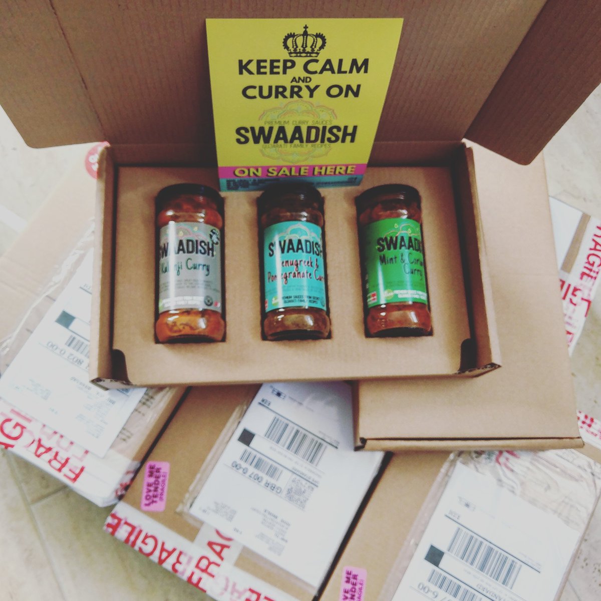 Got involved with &amp; relaunched a Gujarati curry sauce company! Fancy boxes for nationwide delivery in this week. Love yous to check out, try &amp; share. Addicted before I got involved! ❤🤘🙏 swaadish.com/store &amp; instagram.com/swaadishcurry  #craftcurry #swaadishmeanstasty #curry