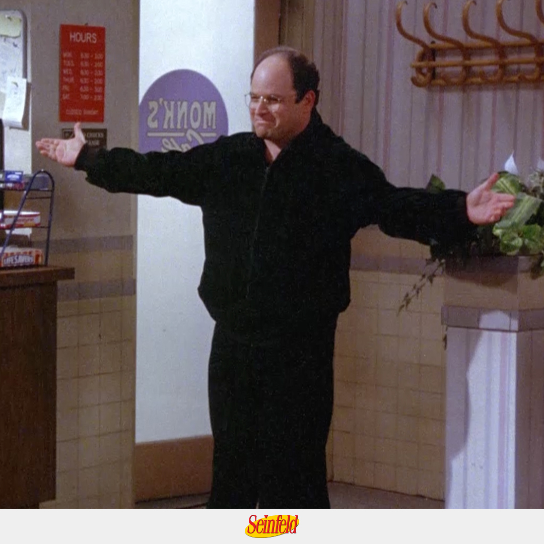 SeinfeldTV's tweet photo. Getting dressed for work every morning like: https://t.co/wGljV5OmAe