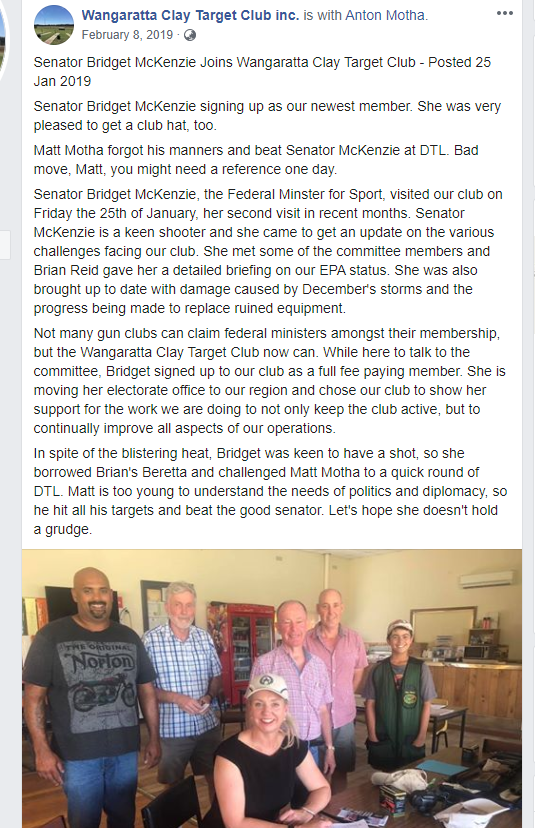 Yet the WCTC contradicts your version of eventsThey say you signed up as a 'full fee paying member' and that it was your SECOND recent visit. No mention of an 'honorary' membership was made by WCTCDid you visit WCTC twice prior to approving Round 2? #auspol  #sportsrorts