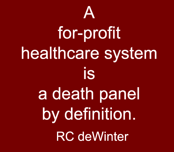RCdeWinter's tweet image. I&apos;ll just leave this here. We need #UniversalCoverage, not #MedicareForAll. Because #Medicare is still #profit-based.