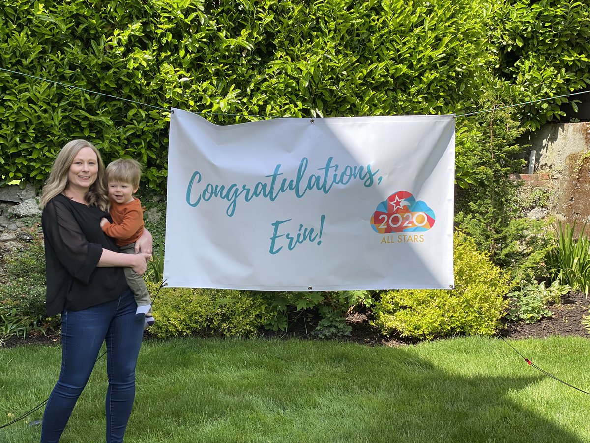 Brandt2014's tweet photo. So proud of my rockstar wife, @Bogdanovich_E ! Today @AdeccoUSA had their remote All Stars and they pulled out all the stops! Amazing to see this level of attention detail to celebrate their employees success! https://t.co/D5IMhHRWUf