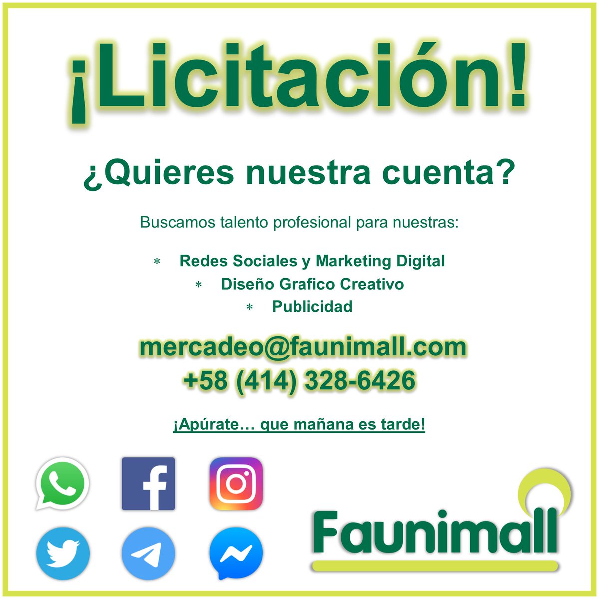 faunimall's tweet photo. ¡Participa!🥳
#Marketing #InternetMarketing #Marketing20 #MarketingOnLine #OnlineMarketing #Internet #PPC #Promotion #QR #QRCode #SEO #SEM #Web #Wordpress https://t.co/THOYHZhz8K