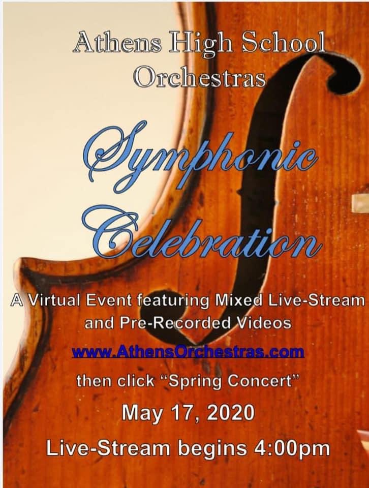 Join the <a href="/AthensOrch/">Athens Orchestras</a> as we celebrate fantastic musicians and the class of 2020! This Sunday on our website!