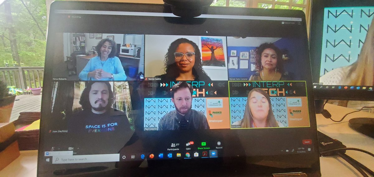 RecParksTourism's tweet photo. Dr Roberts @RajMahal2010 moderated virtual panel this past week #InterpTech @NAIinterpret -international audience! #diversity #equity #inclusion - Thx to our sponsors &amp; much gratitude to outstanding panel from @ParksCalifornia @LatinoOutdoors @OutdoorAfro  https://t.co/gvOOqDdbNd https://t.co/EQtkvOgaW2