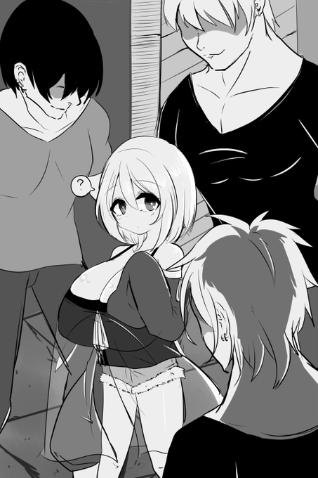 大人の人たちに囲まれる亜奈 