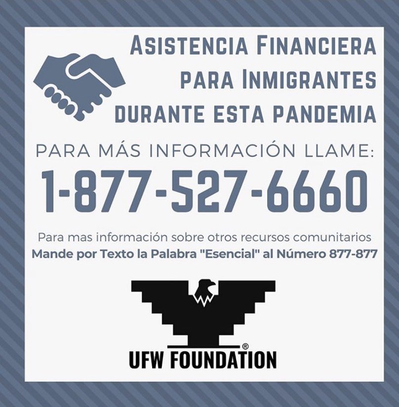 CALatinaDems's tweet photo. Applications will be available as of 5/18 until the funding is exhausted or 6/30 whichever is first. Funds will be allocated on a first-come first –serve basis. To apply in #FresnoCounty  contact: @UFWF  
(877) 527-6660. 
https://t.co/5rbU5IBecU https://t.co/FqCiSywDod