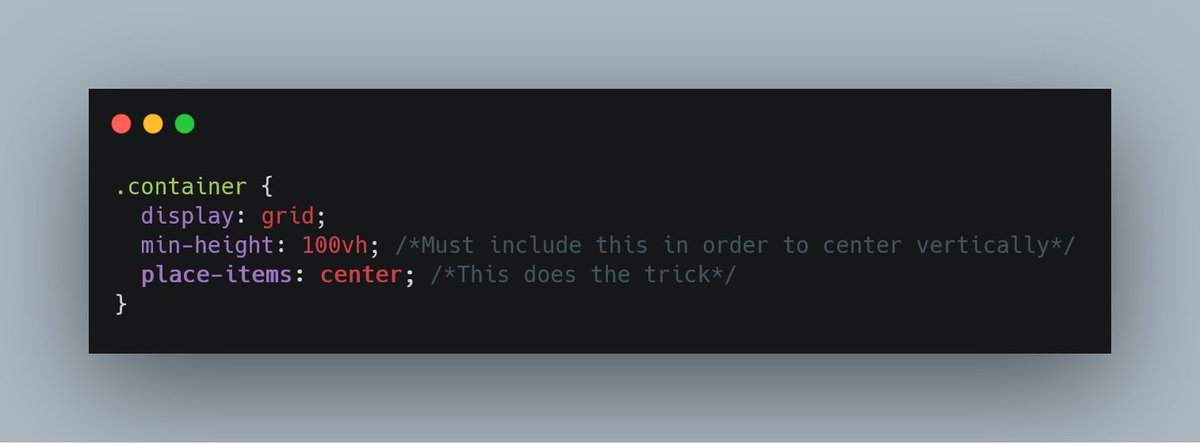 VikramCodes's tweet photo. 🔥 #CSS Centering both horizontally and vertically ! This will be really helpful !
#100DaysOfCode
https://t.co/oDHhFqKgVA