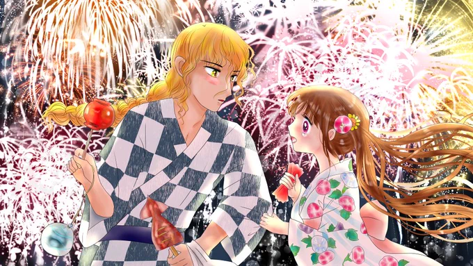 昨日描いていた絵の7割ぐらい(/・ω・)/です
恋の魔法とおまじない8月カレンダー上部イラスト完成、昔話カッパの雨ごい、かぐや姫の求婚者たち、恋の魔法とおまじないペン入れ 