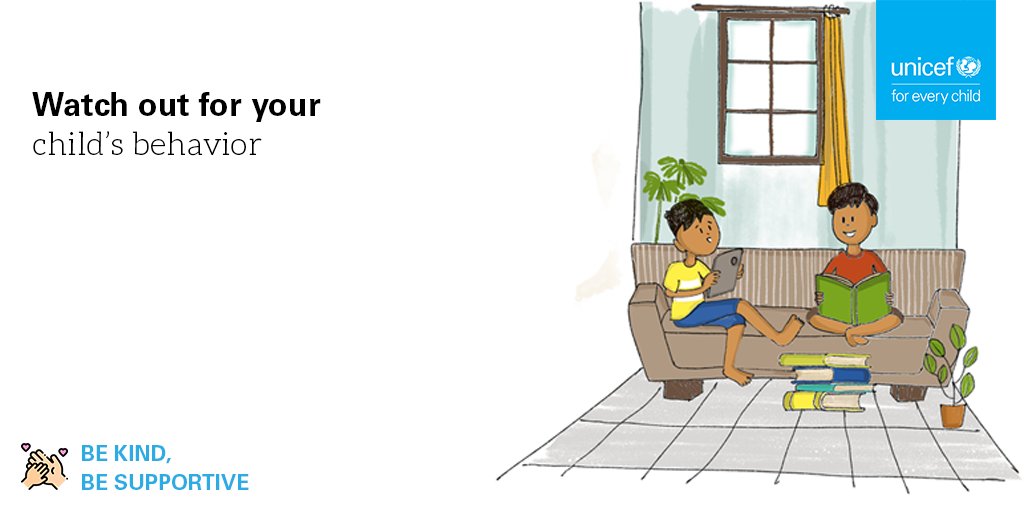 UNICEFIndia's tweet photo. Is your child behaving differently? 

Distressed, troublesome…. it could be that children are witnessing or experiencing violence at home or being bullied online.

Remember, all emotions are valid emotions, and you need to be empathetic and speak to them openly.

#coronavirus https://t.co/iBhJTDKXmj