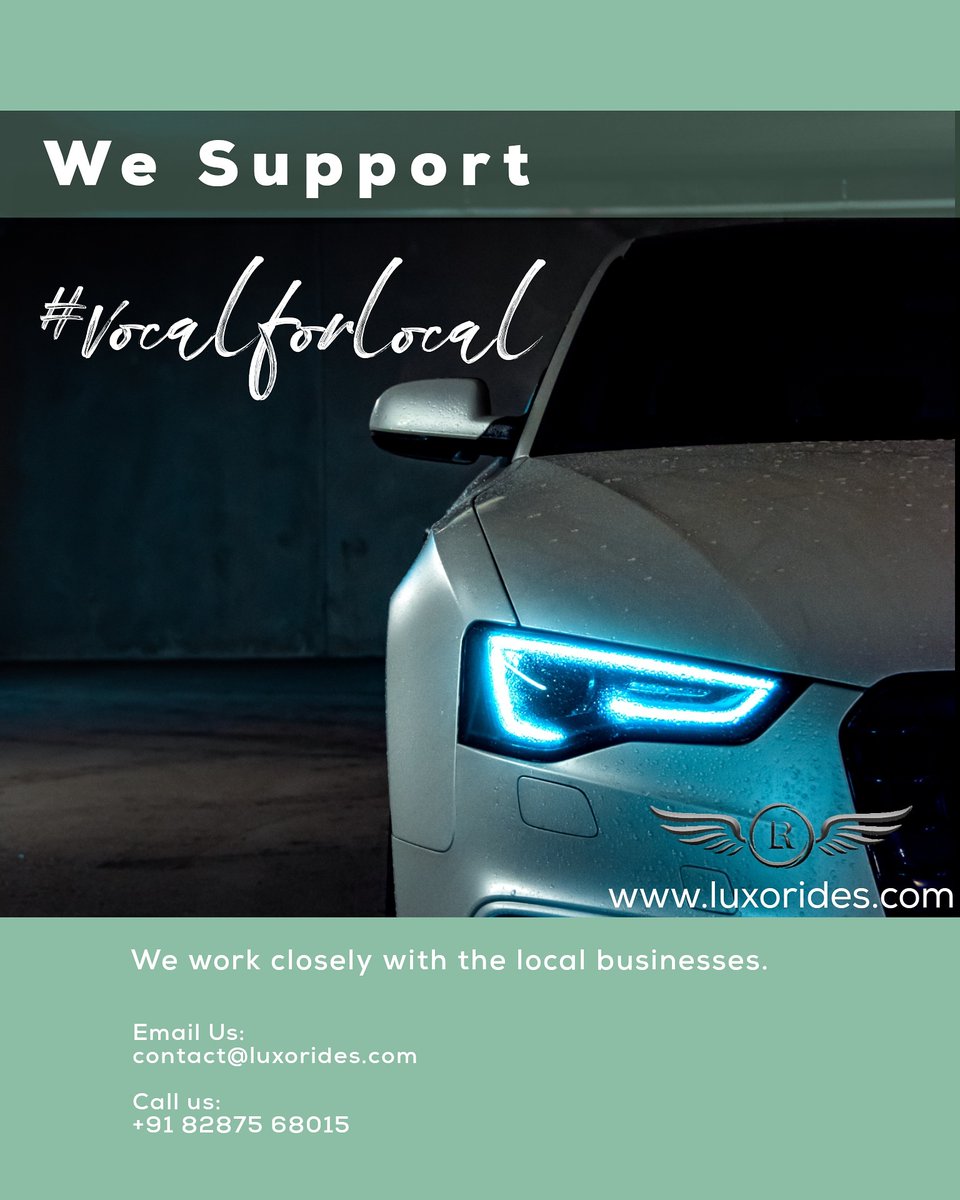 luxorides's tweet photo. We are an #IndianBusiness and We support #vocalforlocal initiative.
Call us now to book an Appointment.
#LuxuryCars available for rent in #delhi at #Luxorides
#RentNow! #RidewithLuxorides https://t.co/JHrz8r0s9M