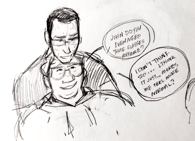 Scrappy jonmartin doodle..... I keep trying to sketch digitally but I LEGIT can't so it's bad pics of pencil sketches from now on boys ?✌️ 