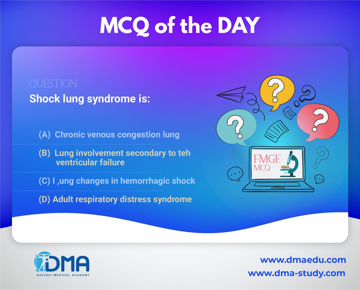 DMAedu's tweet photo. MCQ of the day
#fmgeformula #fmgeexam #fmge #fmgeindia #formula #fmge_dec_2020 #fmge_june_2020 #fmge_mci_exam #mbbstory #medical #medicalschool #mcqoftheday #NeetUG #neet #neetpg #aiims #usmleprep #usmle #plab #Eponymous #DMA_Eponymous #DMA #DMAedu https://t.co/fYTOH6ik19