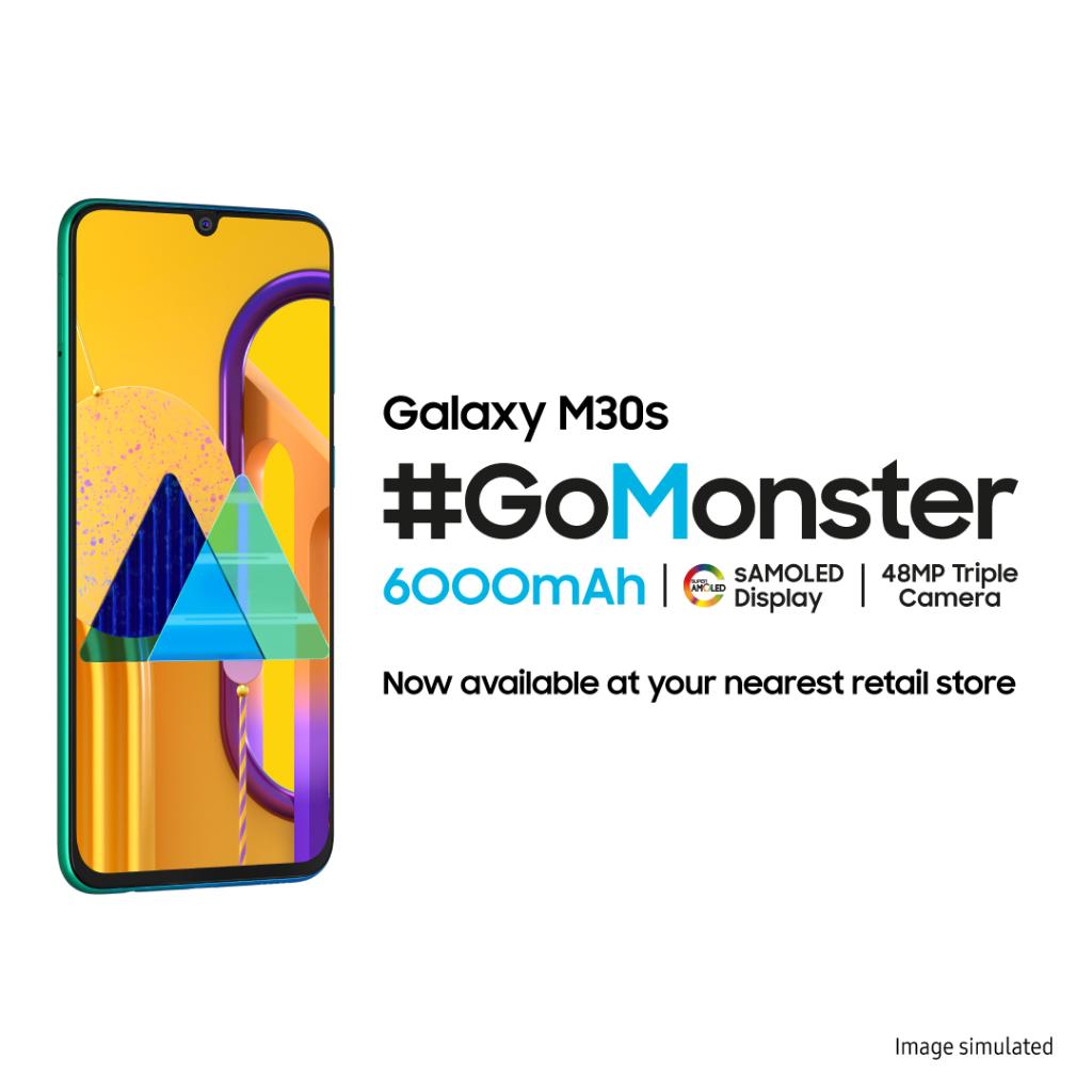 SamsungIndia's tweet photo. There’s so much you can do with the 6000mAh battery of #GalaxyM30s which now comes with the latest Android 10. Get one today and #GoMonster with the 4/128GB Variant. 
#Samsung https://t.co/g5d6OpFmu8
