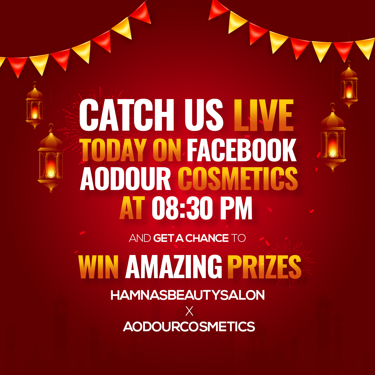 AodourPakistan's tweet photo. Tune in to our lives session on Facebook today at 8:30 pm 🕗 with @hamnasbeautysalon and get a chance to win some amazing prizes 🎁 

.
.
.
.
.
.
.
.
.
.
.
.
.
#aodour #aodourcosmetics #aodourpakistan #makeup #skincare #livesession #activities #prizes #tuneIn #Facebook #Pakistan https://t.co/pEwBY7L3OB