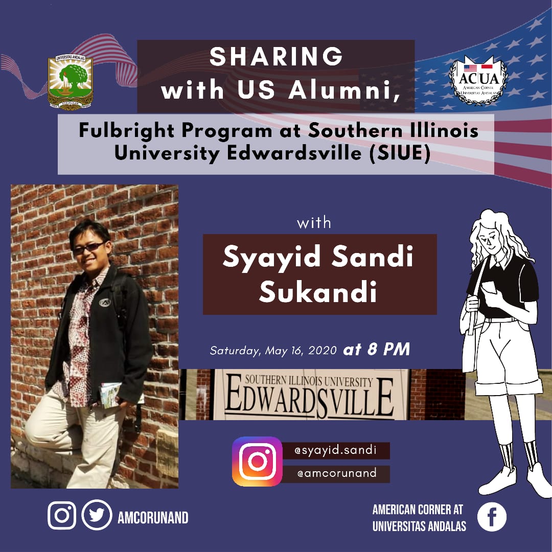 FulbrightID's tweet photo. #FulbrighterVirtualEvent Hari ini - Bagaimana pengalaman Syayid Sukandi (2012 Fulbright MA) #StudiAS di @SIUE didukung beasiswa #Fulbright? 

Ikuti ceritanya dlm event virtual oleh @AmcorUnand hari ini, 16 Mei jam 20.00 (waktu Jakarta) via IG live. Info acara 👇 https://t.co/gYaQcuBxBN