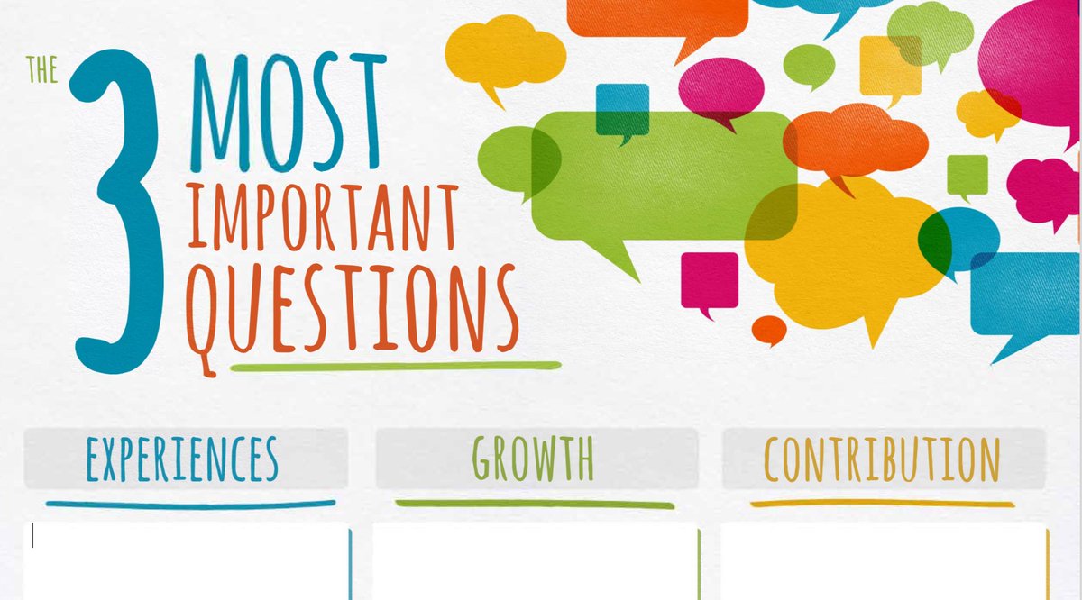First BIG TAKEAWAY from <a href="/toddle_edu/">Toddle</a> The 3 MIQs (Most Important Questions) <a href="/Vishen/">Vishen</a>
1. What are the experiences you want to have in the world? 
2. How will these experiences promote growth?  
3. If you have all these experiences, how can you contribute to the world? #toddleTIES