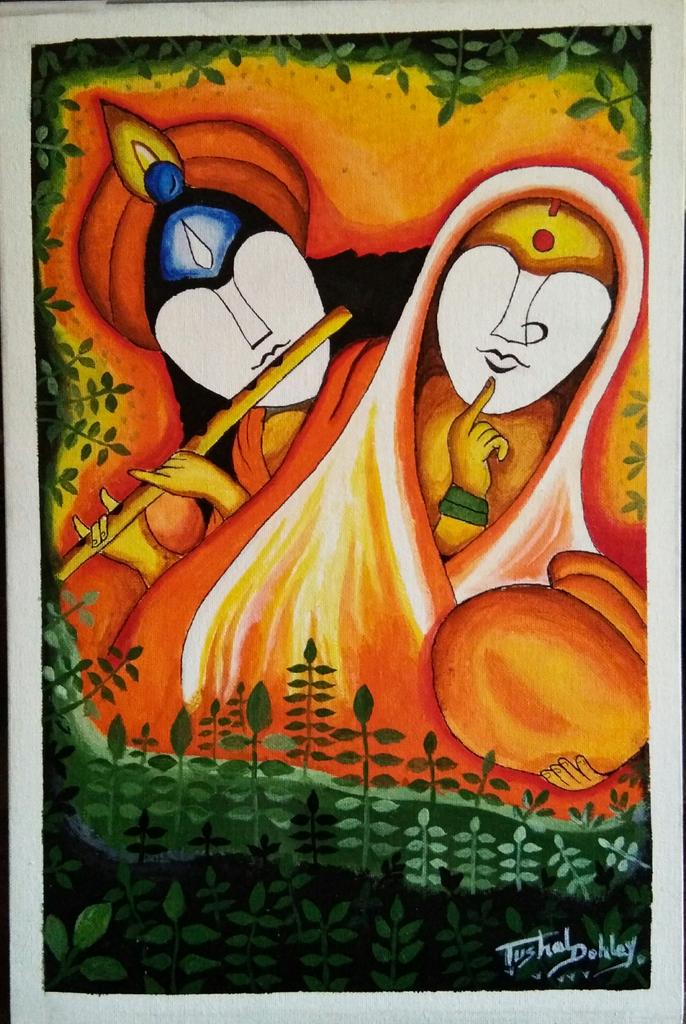 tushal_d's tweet photo. #canvaspainting
#canvas  #oilpainting #Twitter #art #ArtistOnTwitter  #artist 

Oil painting work on canvas 
12"x18" inch
30x50 cm

@artfinderlatest @XenyArt @Shreya5art @RWPUSA 

#Krishna #RadhaKrishn #indiaart https://t.co/1ZWY9O4lLF