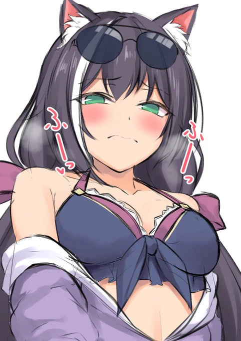 珍しく完全に布つけてるけどもちろんえっちなことしてるキャルちゃんのラフ 