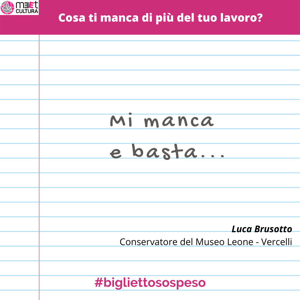 Abbiamo chiesto ai partner di #BigliettoSospeso di raccontare, con #bigliettini per il pubblico, come si resiste a porte chiuse.
"Le menti aperte non hanno paura delle porte chiuse" è il pensiero dal <a href="/MuseoLeone/">Museo Leone</a>
Altri bigliettini sulla nostra pagina #Facebook 
#insiemeriapriremo