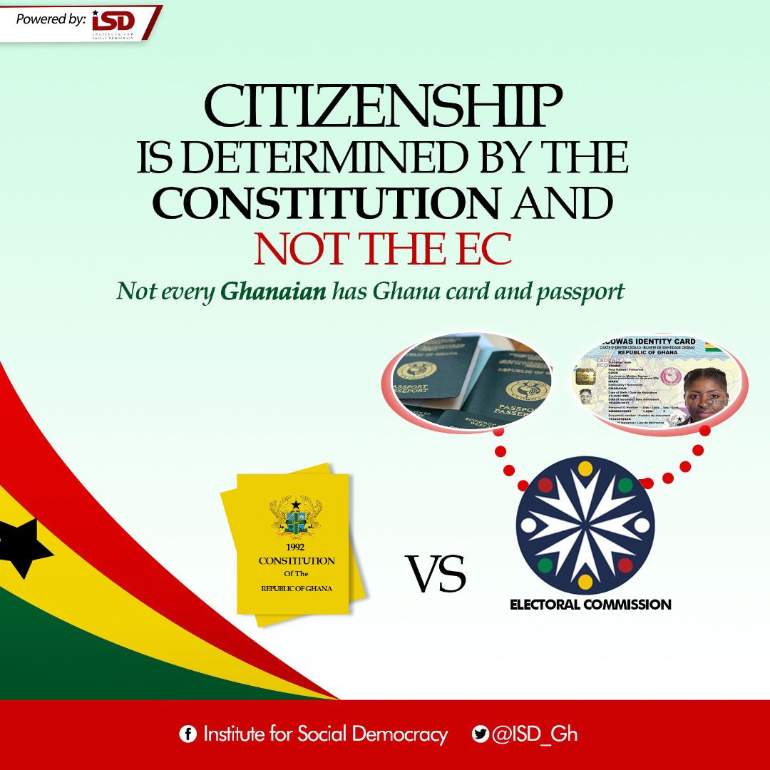 ISD_Gh's tweet photo. Universal Adult Suffrage is a right of every voting age Ghanaian and this is enshrined in the 1992 Constitution. The EC must Act right! 

#ActNow #ActRight #GhanaFirst https://t.co/JlPYzpKXj6