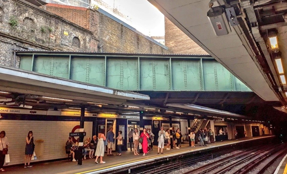 One place you can still see the pipe where the River Westbourne is carried through London is above the platform of Sloane Square tube stationThe pipe is the original 19th C & although the tube station was badly bombed in WW2, the old iron pipe was not damaged.