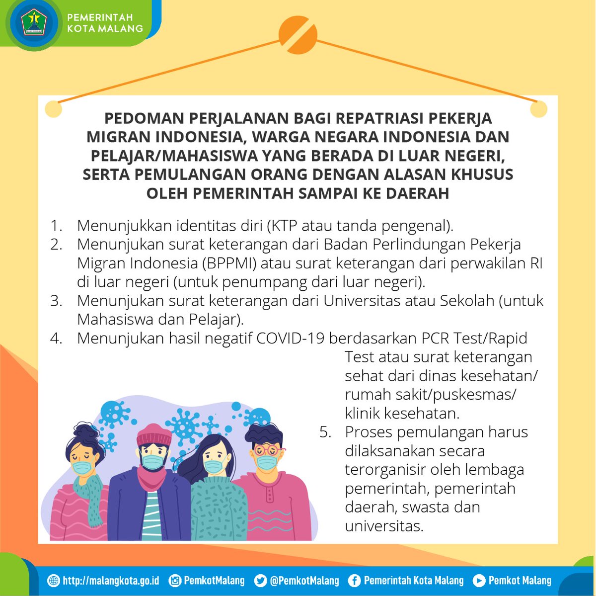 PemkotMalang's tweet photo. Lalu bagaimana prosedur bagi pasien yang membutuhkan layanan darutat? Dan bagaimana prosedur bagi pekerja migran Indonesia?

Yuk simak penjelasannya di infografis! Silakan dibagikan supaya semua paham.

#PSBBMalangRaya #PSBB https://t.co/FJPOsPRHBm