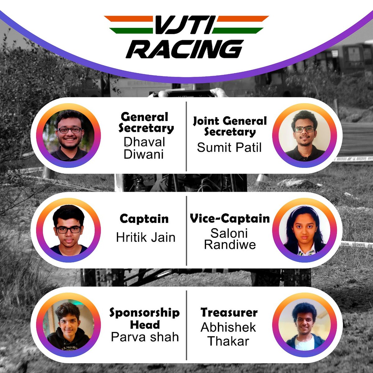 vjtiracing's tweet photo. "Leadership is the capacity to translate vision into reality."
Introducing our senate for the 2021 season to guide the team and bring this vision to life.

#baja  #bajasae #bajasaeindia #team #leadership #vjti #vjtiracing #bajaclub  #senate #bajaindia #bajaindore #mumbai https://t.co/Uxocg8UNwC