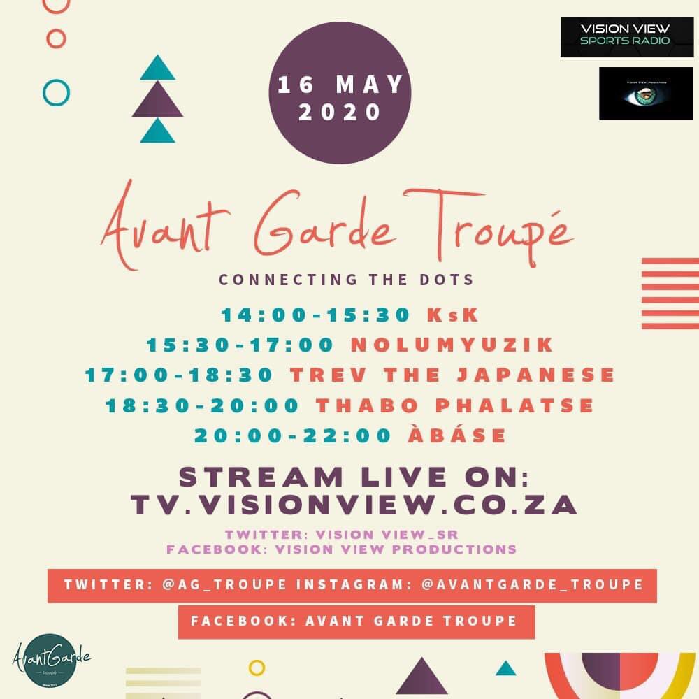 trevthejapanese's tweet photo. Alternative sound from the comfort of your home; #LockdownAGCTD #Lockdownloungeparty stream live: https://t.co/3WQGYXaQ6N 14:00:02 @tboseZA @VinnyDaVinci @OscarMbo ๐ฆ
๐ฆ
โ๐ฟ๐๐ฟ https://t.co/Z18W36MjUg