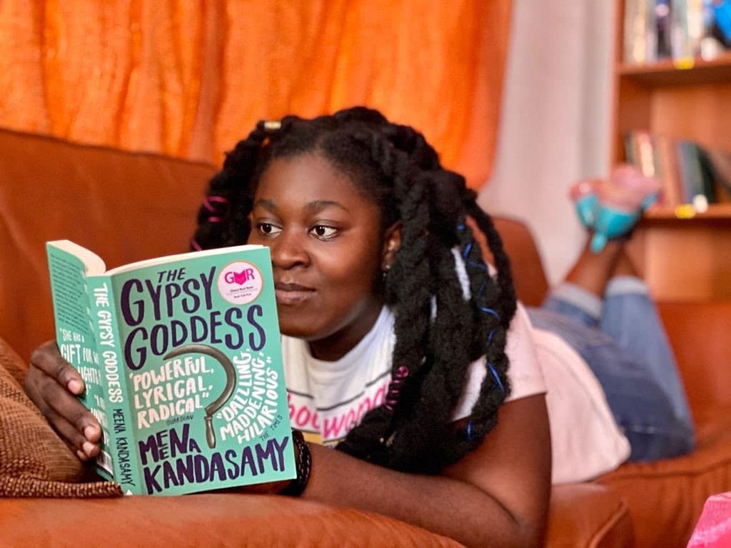 GhanaMustRead's tweet photo. In 7 days, we meetl @meenakandasamy to discuss her books When I Hit You and Gypsy Goddess. 💚 https://t.co/wQFfVylaui